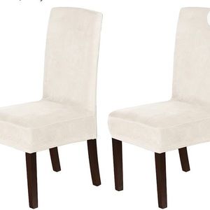 H.VERSAILTEX Dining Chair Covers Velvet Stretch Chair Covers (set of 2)